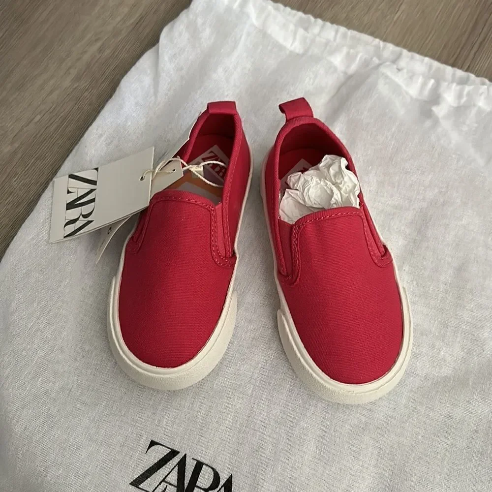 ZARA Kids | Fuchsia | COTTON SNEAKERS